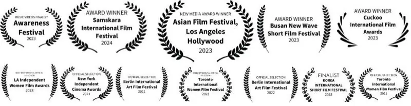 Film festival awards, finalist honors, and official selections, 2021–2024
